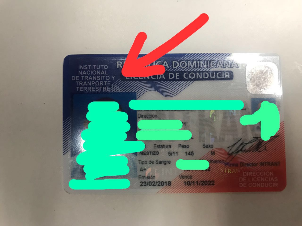 Nueva licencia de conducir en RD