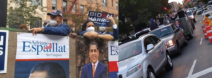 Apoyo masivo en NY a caravana dirigida por Espaillat a favor Biden