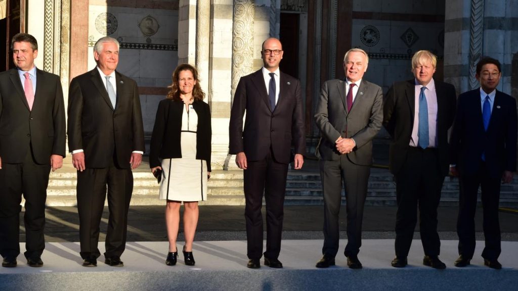 Se trata de la primera reunión de los ministros del G7 que se lleva a cabo en persona en más de dos años, debido a las restricciones que ha impuesto la pandemia de coronavirus.