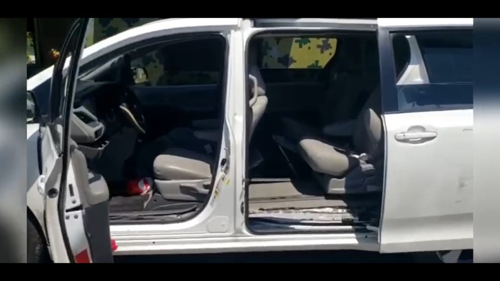 Los implicados se trasladaban en una minivan marca Toyota