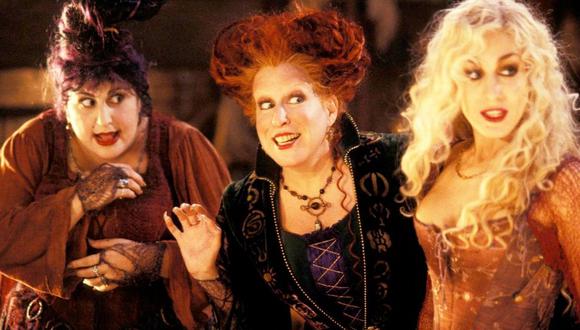Bette Midler, Sarah Jessica Parker y Kathy Najimi repetirán sus personajes como las hermanas Sanderson en "Hocus Pocus 2", 30 años después. (Fuente externa)