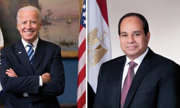 Joe Biden, presidente estadounidense y su homólogo egipcio, Abdelfatah al Sisi. (Fuente externa)