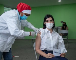 Primera dama Raquel Arbaje. (Fuente externa).