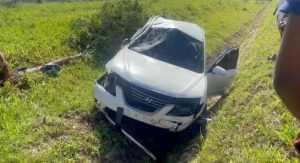 Imagen del carro accidentado. (Fuente externa)