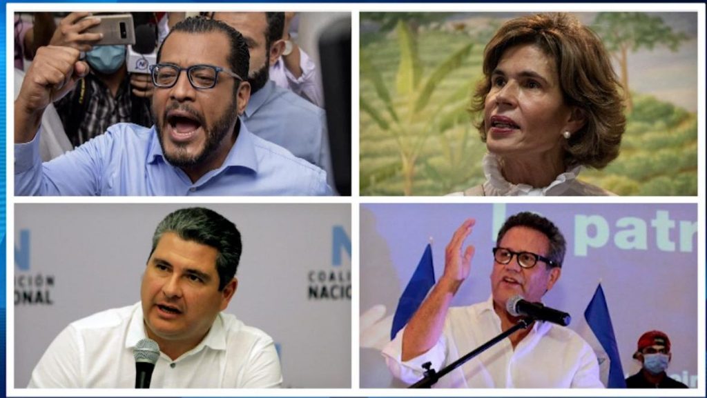 Líderes de la oposición nicaragüense y aspirantes a la Presidencia de Nicaragua, que ha sido arrestados. (Fuente externa)