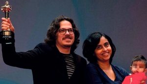 Natalia Cabral y Oriol Estrada ganadores de la categoría director de Cine en Premios Soberano