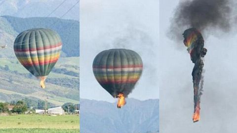 Un testigo declaró al portal de noticias NewsHub que el globo aerostático volaba muy bajo. (Fuente externa)