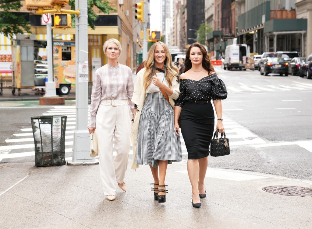 Miranda Hobbes (Cynthia Nixon), Carrie Bradshaw (Sarah Jessica Parker) y Charlotte York (Kristin Davis). (Fuente externa)