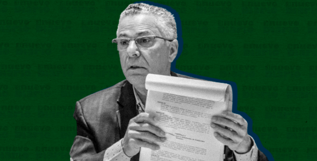 El alcalde de Santo Domingo Este, Manuel Jiménez (Ilustración: Yasmín Esmeralda Díaz)