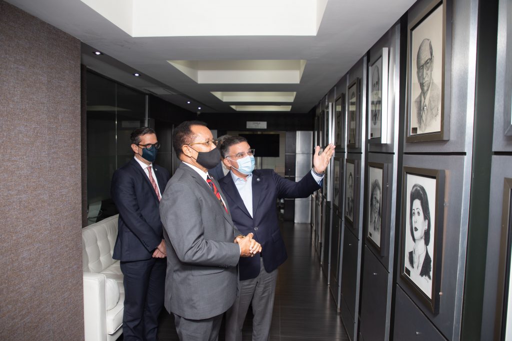 Jaime Marte Martínez junto a Pedro Brache y César Dargam