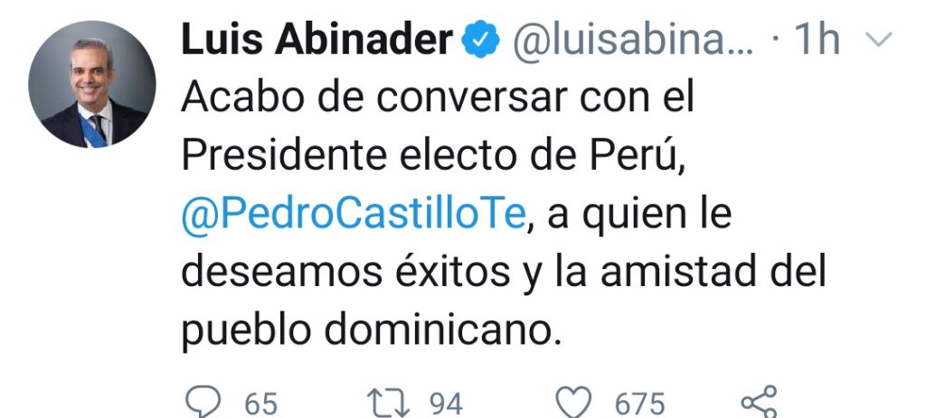 Tuit del presidente