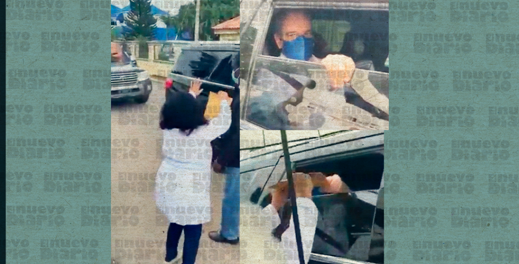 Mujer logra detener la avanzada de Abinader y hacerle una petición