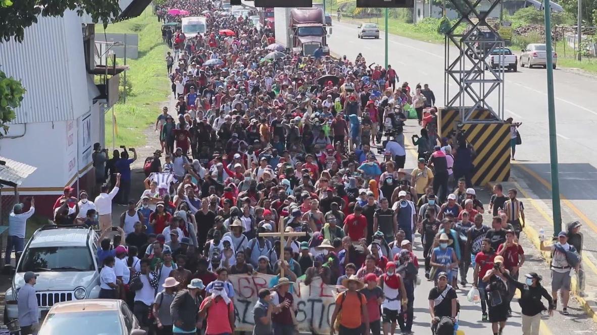 Caravana Migrante Reanuda Camino Desde El Sur Rumbo A La Ciudad De México