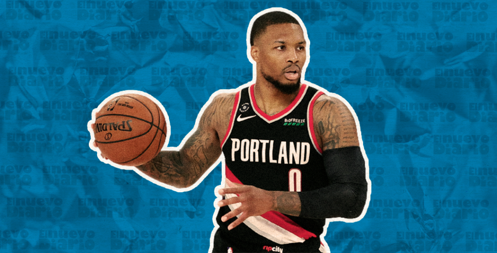 El base Damian Lillard tuvo doble-doble de 22 puntos con 10 asistencias y cuatro rebotes que ayudaron a los Portland Trail Blazers. (Ilustración: Yasmín Esmeralda Díaz)