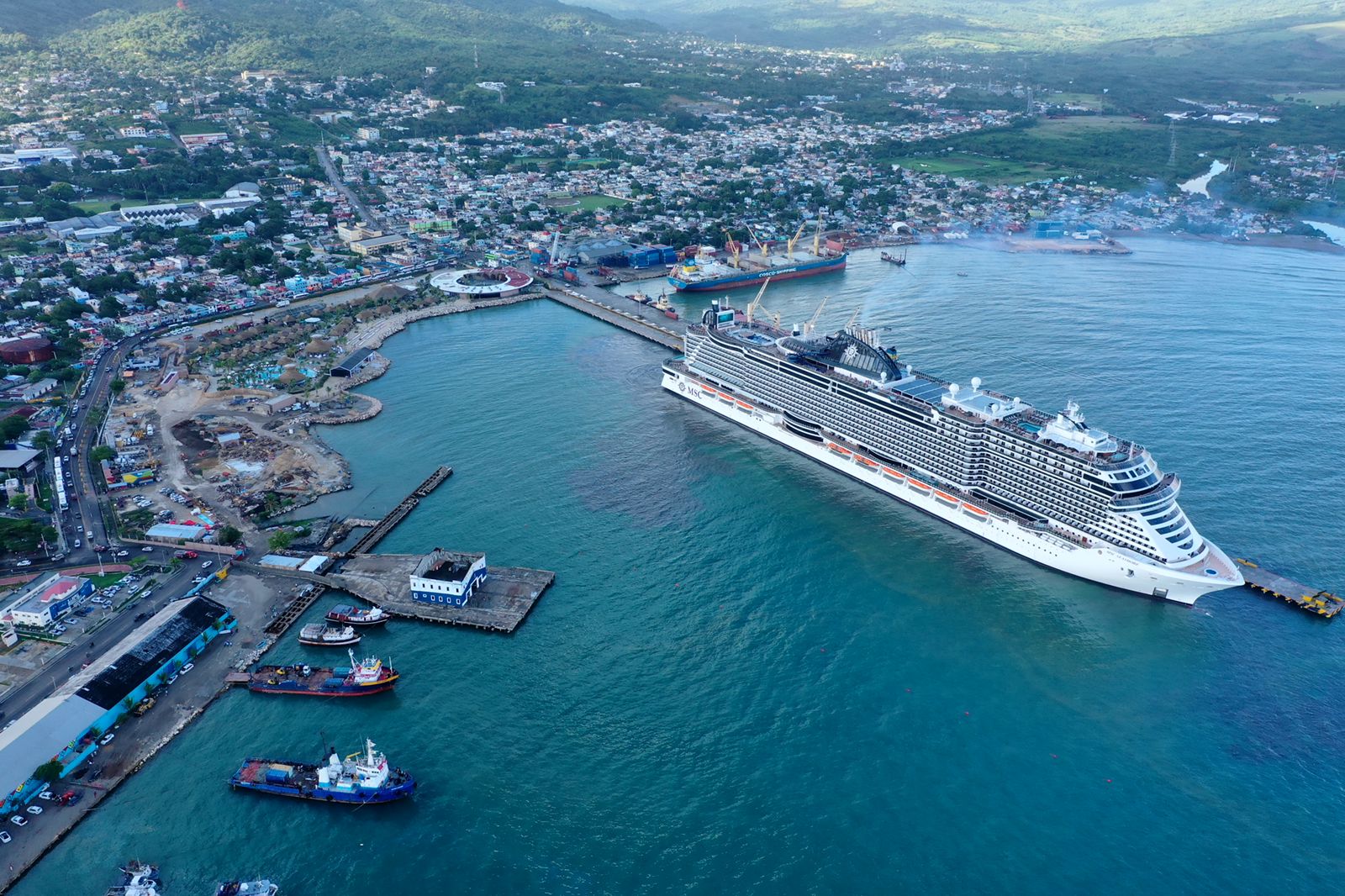 Crucero “MSC Seashore&quot;, primer buque en tocar nueva terminal turística Taíno  Bay en Puerto Plata