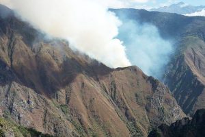 Controlado más del 90% el incendio forestal en las cercanías a Machu Picchu