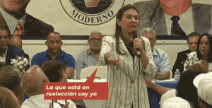 (VIDEO) Carolina Mejía aclara Abinader "no está en reelección", pero que ella sí a favor de él