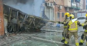 Atendidas 58 personas en el incendio de un local en el norte de España