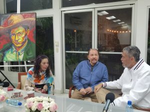 Presidente y vicepresidenta de Nicaragua reciben a secretario general del MIU