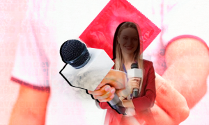 Reportera en EE.UU. "protege" micrófono con un condón en un directo sobre Ian
