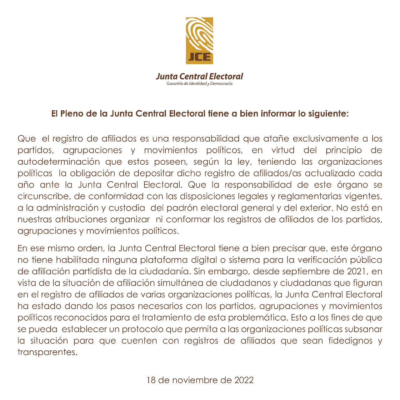 JCE responde a peledeístas; dice registro de afiliados es una ...
