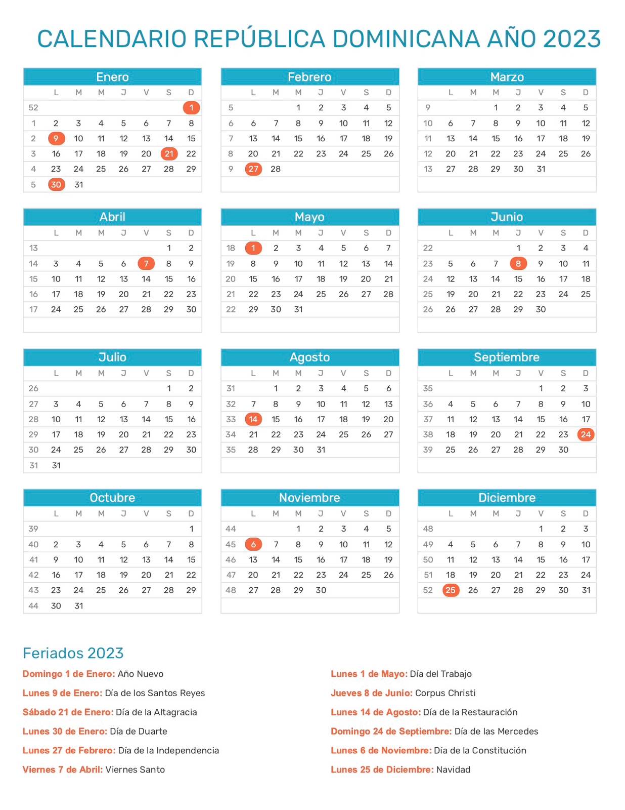 Conozca los días feriados y fines de semana largos del 2023