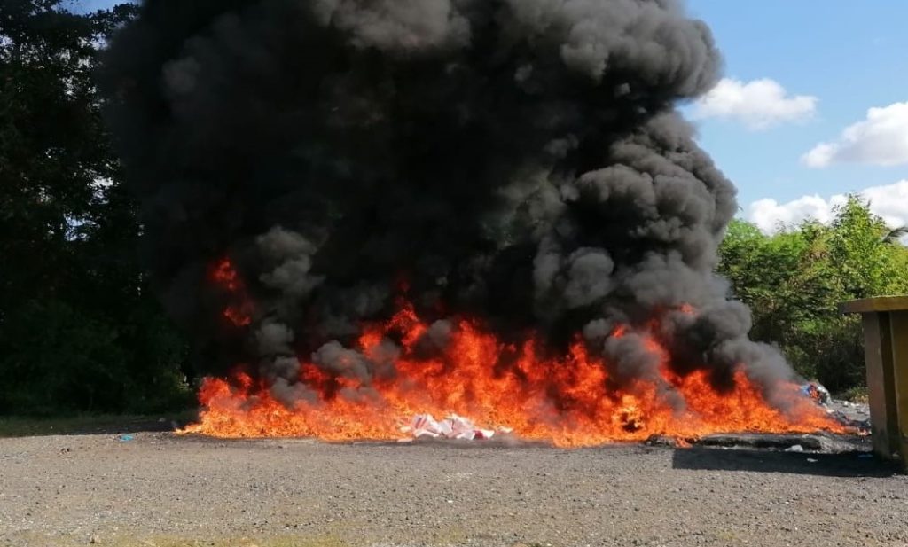 Incineración de drogas. (Fuente externa)