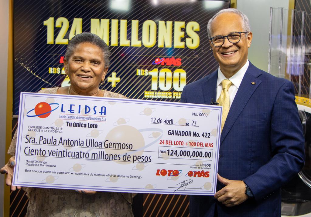 LEIDSA entrega 124 millones a la millonaria número 422