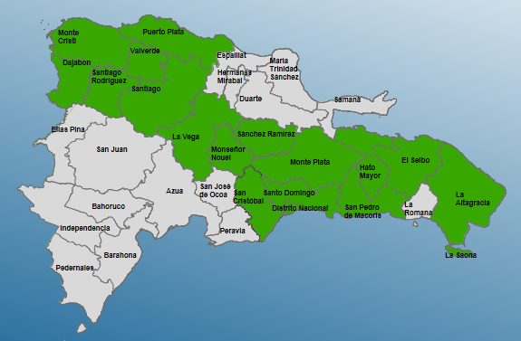 Aumentan a 17 provincias en alerta por lluvias Aumentan a 17 provincias en alerta por lluvias