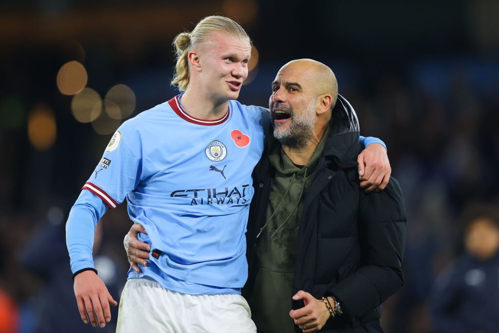 Haaland y Guardiola