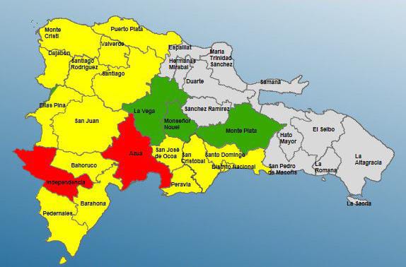 El COE eleva a 16 las provincias en alerta amarilla por las lluvias