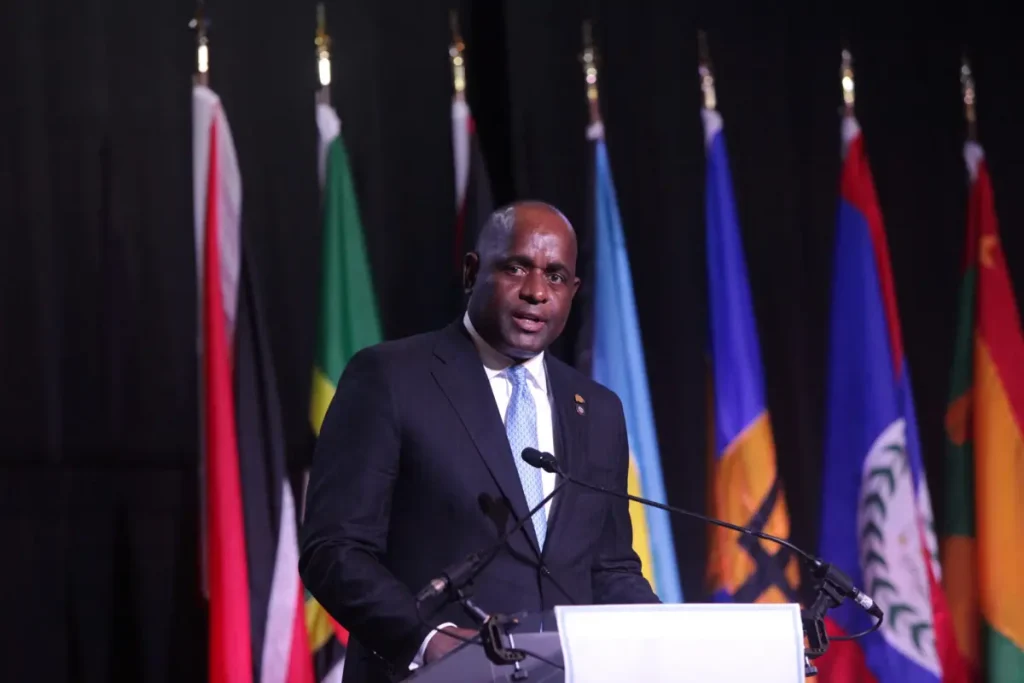 Presidente de Caricom, el primer ministro de Dominica, Roosevelt Skerrit. (Fuente externa)