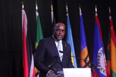 Presidente de Caricom, el primer ministro de Dominica, Roosevelt Skerrit. (Fuente externa)