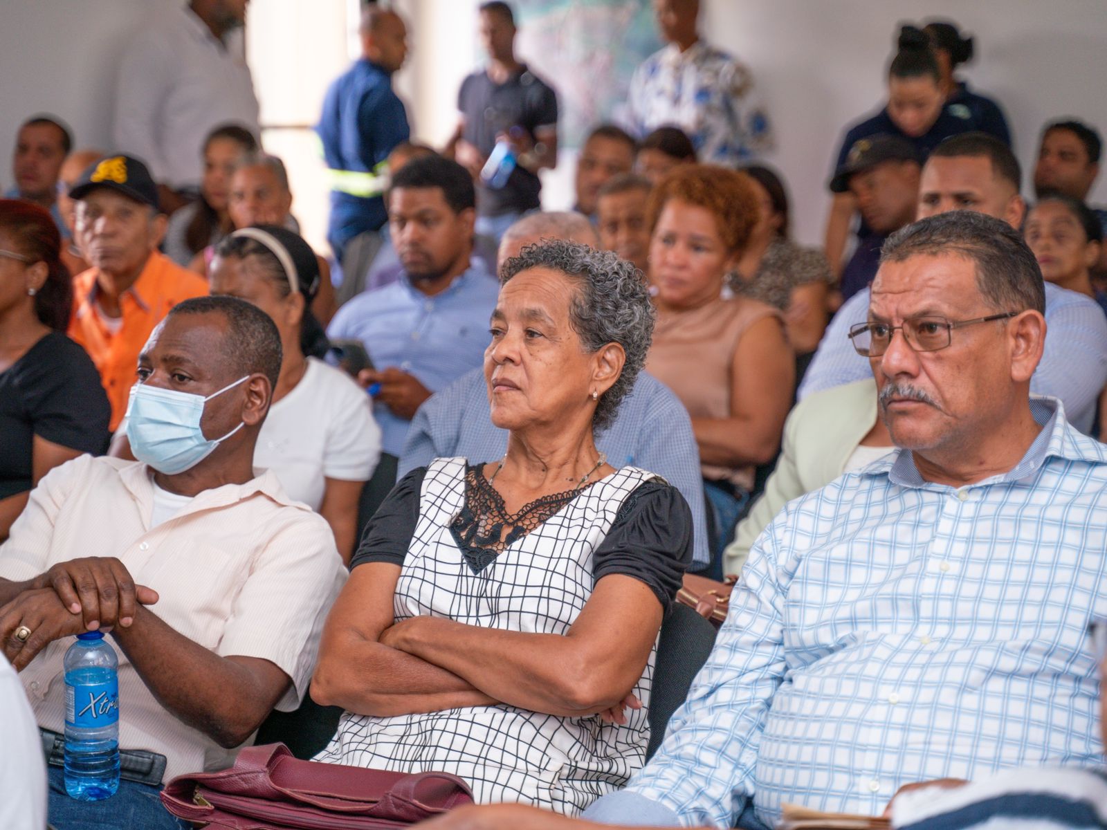 Miembros del Consejo Municipal de Desarrollo de Pepillo Salcedo, durante la reunión (Foto: Fuente externa)