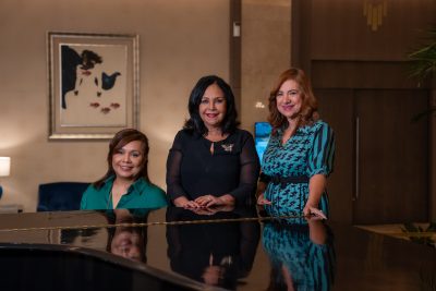 Janina Rosado, Adalgisa Pantaleón y Elvira Taveras