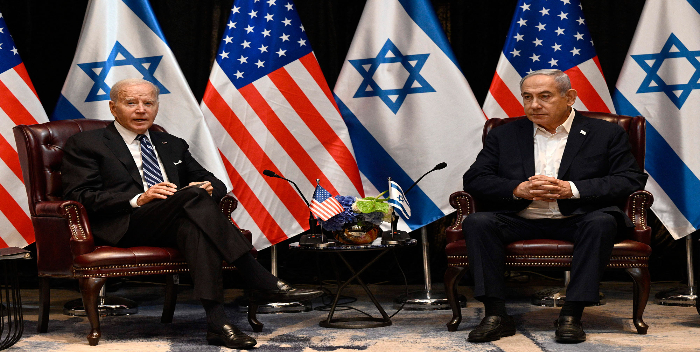 El presidente de Estados Unidos, Joe Biden y el primer ministro israelí, Benjamín Netanyahu.