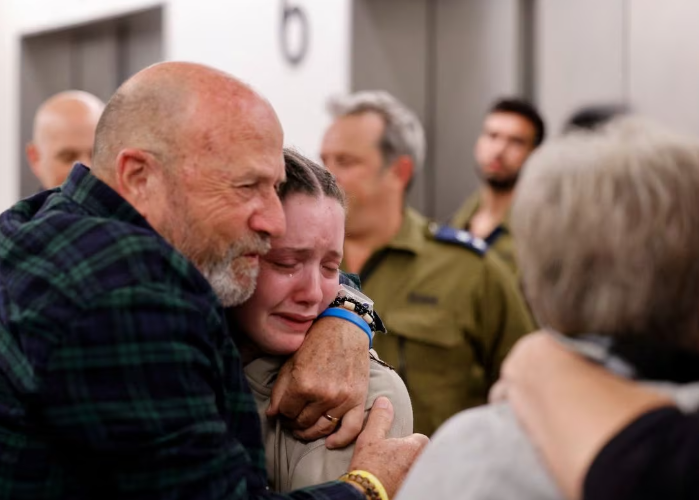 Rehenes de Hamás liberados este jueves.