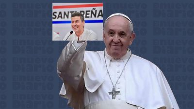 Presidente de Paraguay, Santiago Peña y el Papa Francisco.