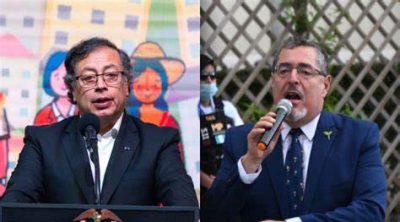 Gustavo Petro y Bernardo Arévalo