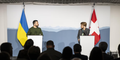 Volodímir Zelenski y Viola Amherd