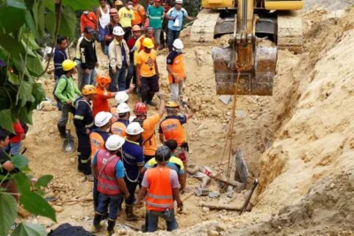 Cinco niños entre los muetos por avalancha. (Foto: fuente externa)