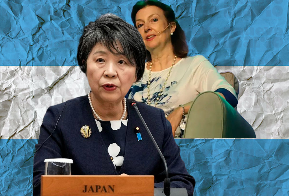 Yoko Kamikawa y Diana Mondino