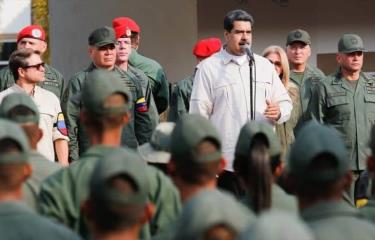 Nicolás Maduro haciendo el llamado a las Fuerzas Armadas