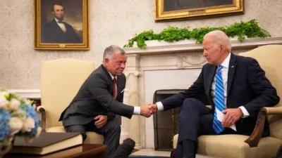 El rey de Jordania, Abdalá II y el presidente de EE.UU, Joe Biden