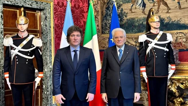 Javier Milei y Sergio Mattarella