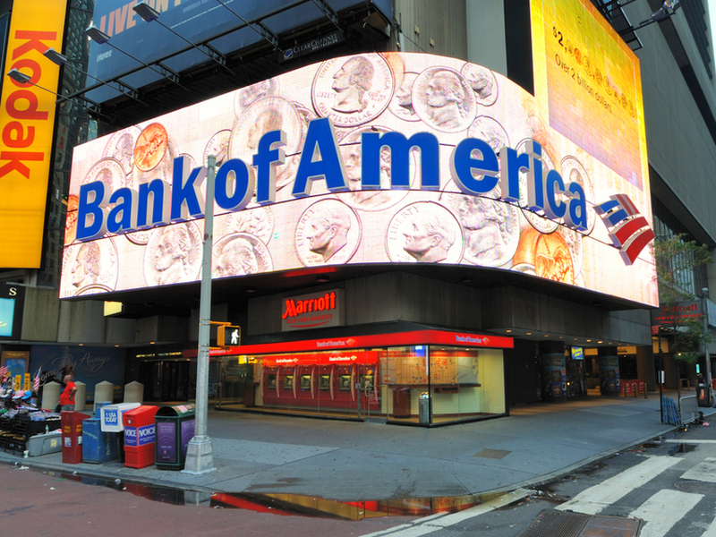 Fachada del Banco of América