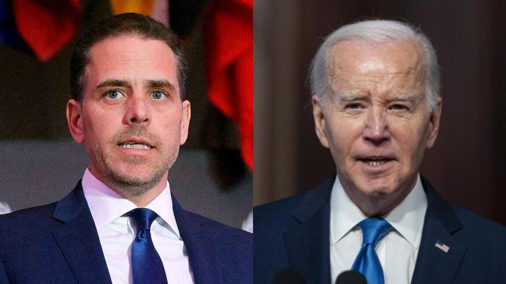 Joe Biden y su hijo Hunter.