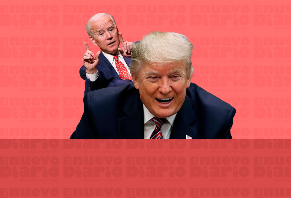 El expresidente de Estados Unidos Donald Trump y el actual presidente Joe Biden. (Arte: Camila Decena)