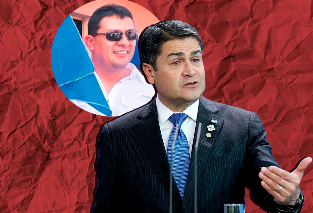 Expresidente de su país, Juan Orlando Hernández. (Arte: Camila Decena)