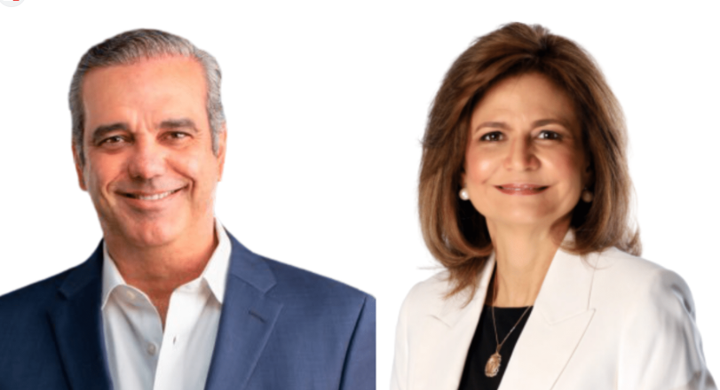 Presidente Abinader y Raquel Peña